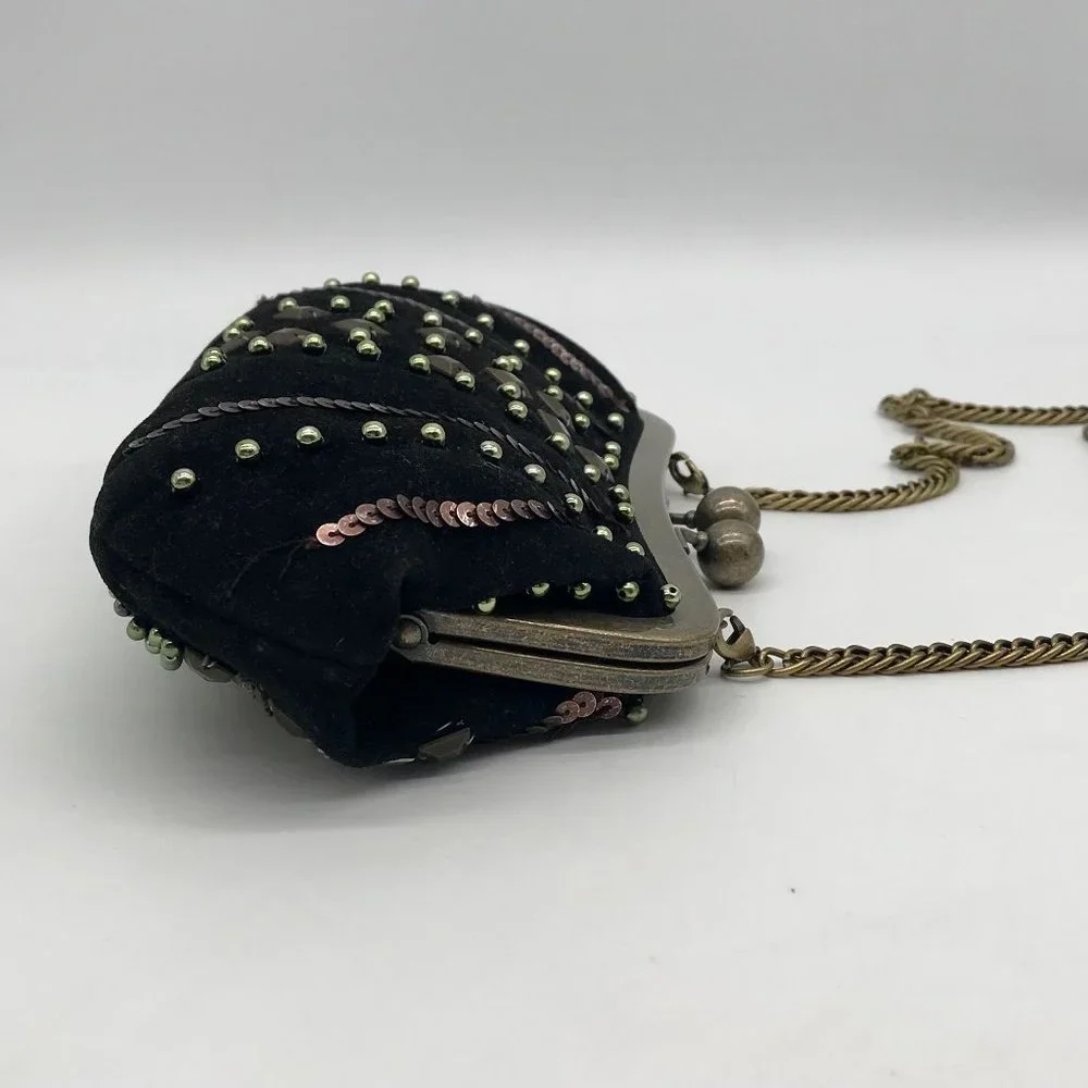 Chico's Vintage Beaded Suede Clutch_4